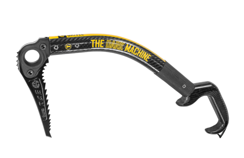 ice climbers favorite ice axe - the dark machine - grivel - removable head