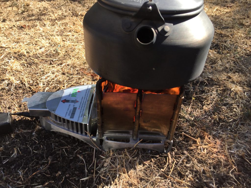 vital grill with pot for boiling water